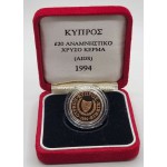 CYPRUS 1994 GOLD PROOF COIN AIDS BOX AND COA WORLD COINS