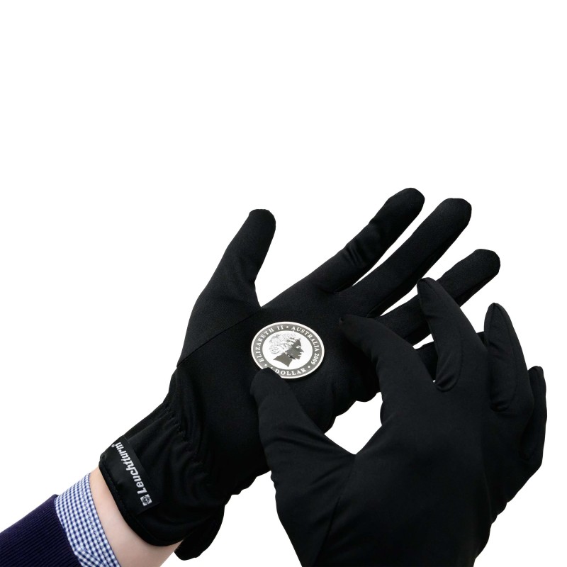 Coin gloves made of microfiber 1 pair black ACCESSORIES & SUPPLIES