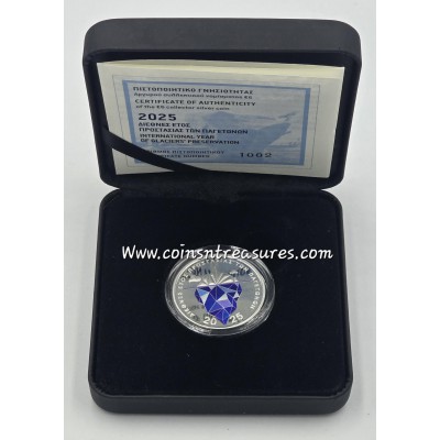 Greece 2025 Year of Glaciers preservation 6 Euro Silver Proof Coin
