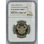 UK BRITAIN 1986 £2 COMMONWEALTH GAMES NGC PF 69 UCA WORLD COINS