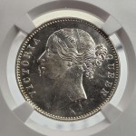 British India Silver 1 rupee 1840 Victoria NGC MS62 WORLD COINS