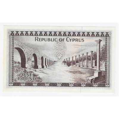CYPRUS 1 POUND BANKNOTE 1961 IN CRISP UNC p39a