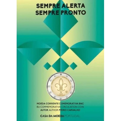 Portugal 2025 BU 2 Euro Scouts coin Scouting in Blister card
