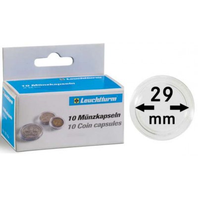 Leuchtturm Coin capsules for coins Ø 29 mm pack of 10
