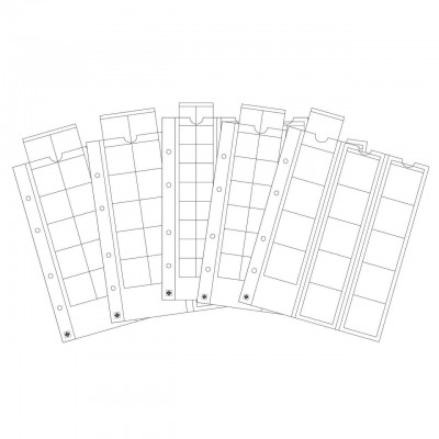 Optima 5 coin sheets mixed with pocket each 42, 27, 20 and 2x 34mm