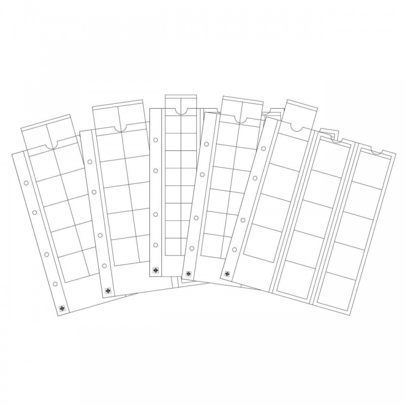 Optima 5 coin sheets mixed with pocket each 42, 27, 20 and 2x 34mm ACCESSORIES & SUPPLIES