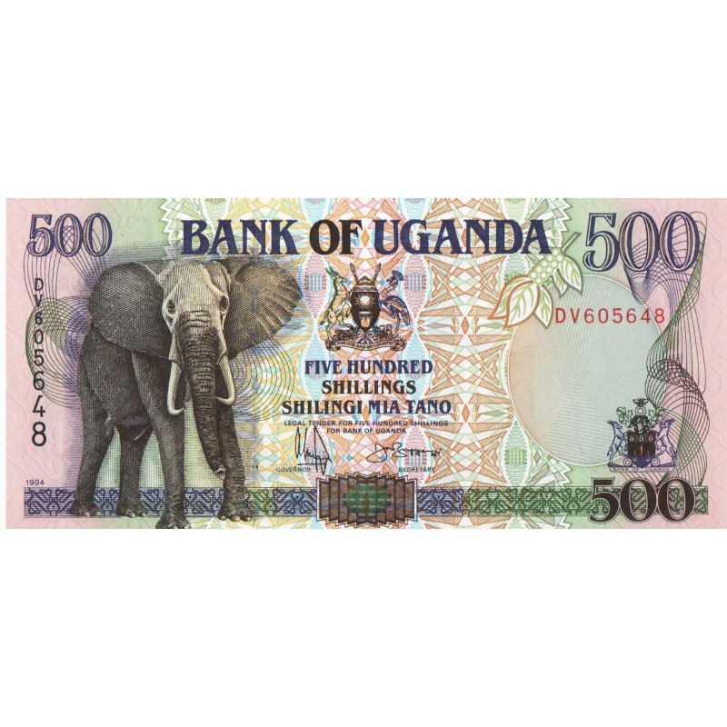 AFRICA UGANDA 1994-1996 500 SHILLINGS P35a UNC WORLD BANKNOTES