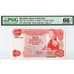MAURITIUS 1967 10 RUPEES BANKNOTE QEII P31c PMG 66 EPQ QUEEN ELIZABETH II (2) WORLD BANKNOTES