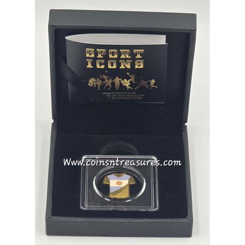 Argentina Golden Football Jersey 1/1000 Oz Gold Coin GOLD AND SILVER BULLION