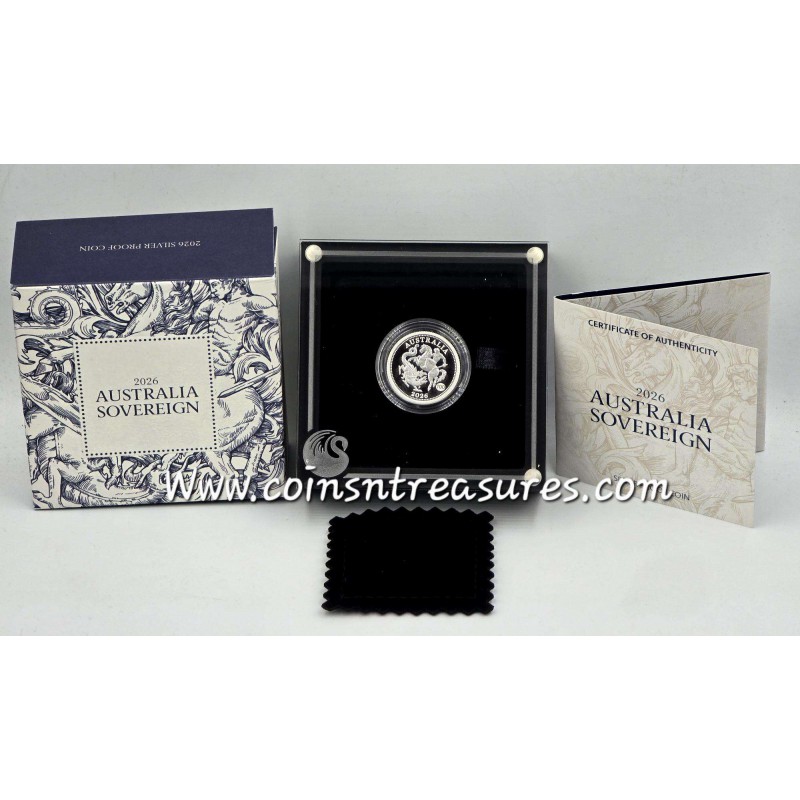 Australia Sovereign 2026 Silver 999 Proof Coin GOLD AND SILVER BULLION