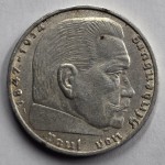 GERMANY WWII THIRD REICH 1938 SILVER 2 REICHSMARK HINENBURG WORLD COINS