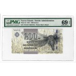 FAEROE FAROE ISLANDS p31 BANKNOTE 200 KRONUR 2011 PMG 69 WORLD BANKNOTES