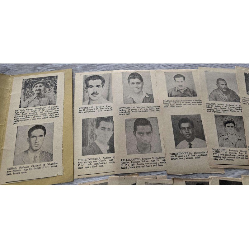 WANTED MEN OF CYPRUS 1955 EOKA FIGHTERS POCKET BOOKLET ANTIQUES & OTHER COLLECTIBLES