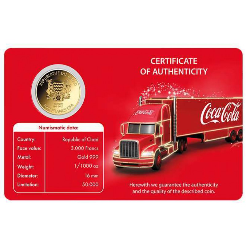 Coca Cola Christmas 1/1000 Oz .999 Gold 3 coin cards Album GOLD AND SILVER BULLION
