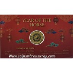YEAR OF THE HORSE 1/1000 Oz .999 Gold in Coin card 2026 GOLD AND SILVER BULLION