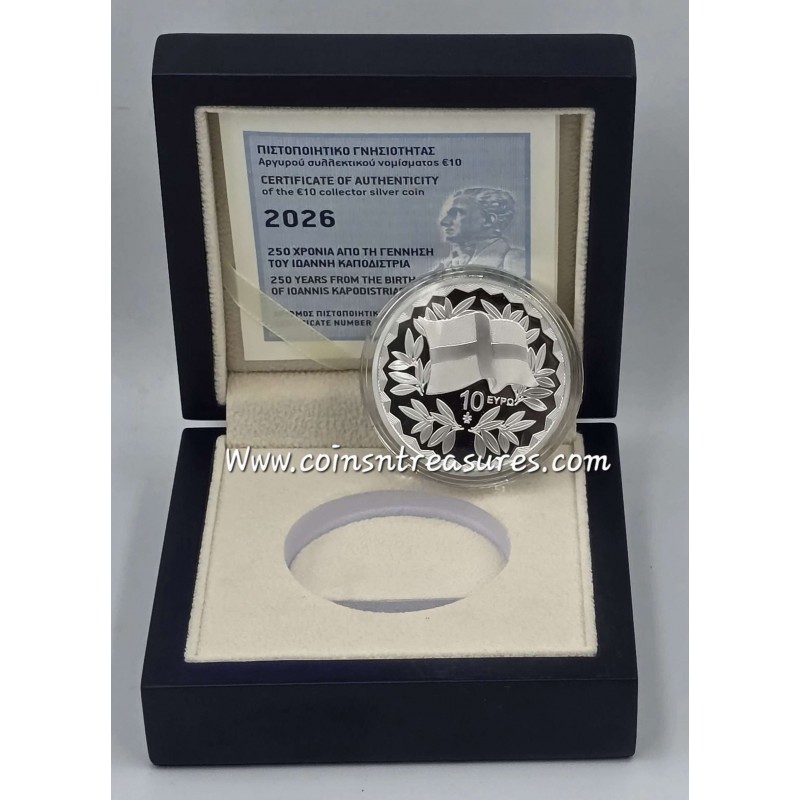 GREECE 2026 IOANNIS KAPODISTRIAS SILVER PROOF COIN WORLD COINS