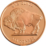 Indian Head with Buffalo 1 oz 999 Fine Copper coin round GOLD AND SILVER BULLION