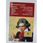 Beethoven Classical Composer 1/1000 Oz Gold Coin card GOLD AND SILVER BULLION