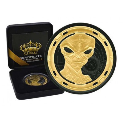 GHANA 2022 ALIEN Gold Black Empire Edition 1 Oz Silver
