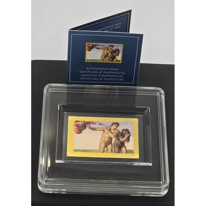 Michelangelo banishment from the Garden of Eden 1/200 Oz Gold .999 coin Tokelau 2 dollars GOLD AND SILVER BULLION