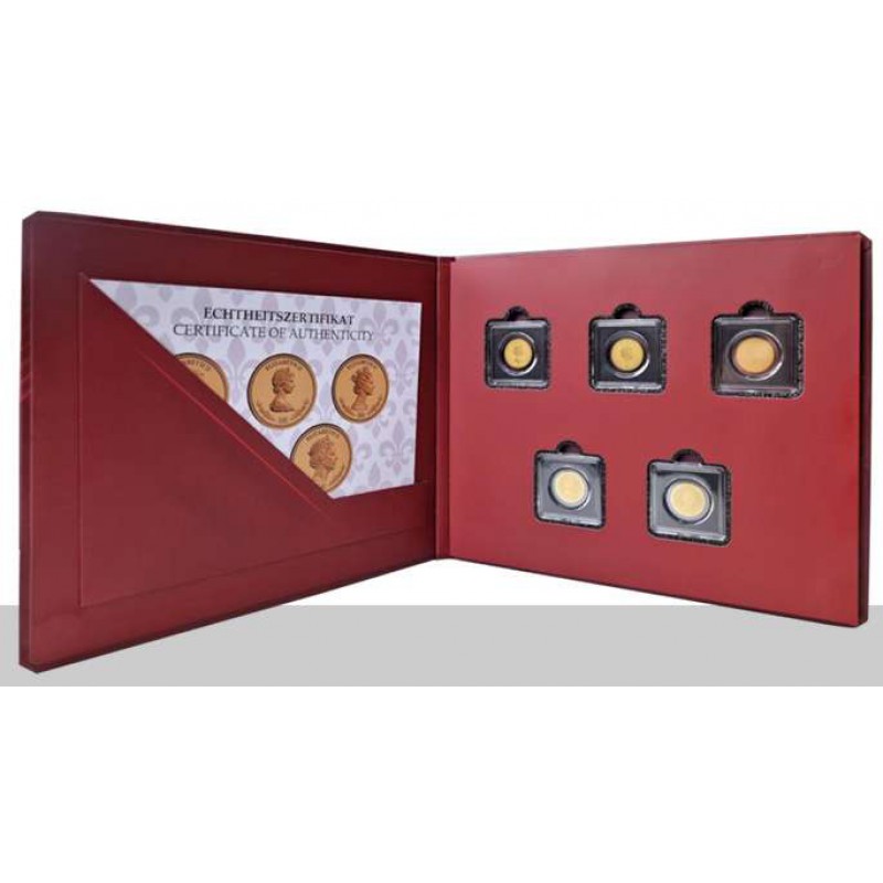 QE II Portraits on Sovereign 5 Coin collection 1/1000 999 Gold GOLD AND SILVER BULLION