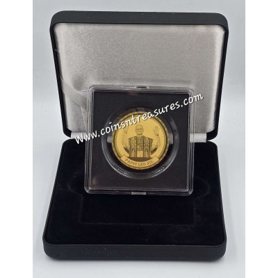 Pope Leo XIV. 1/200 999 Gold Coin Bar in Box with COA