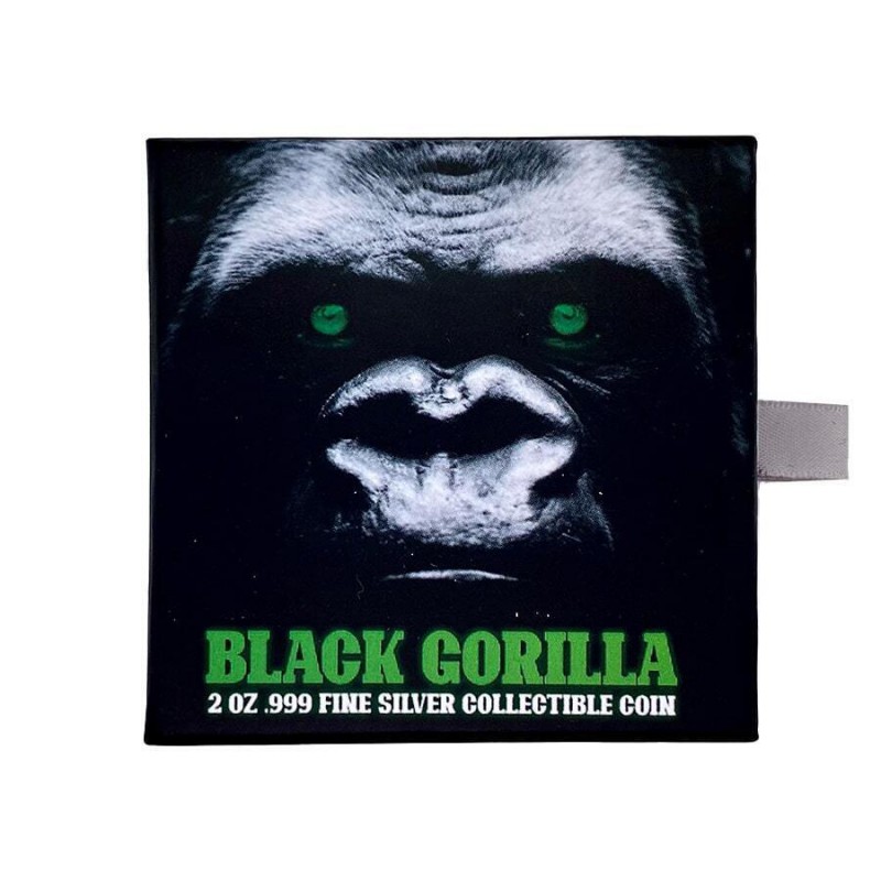 Black Gorilla 2 Oz Silver Coin 10000 Francs Chad 2023 GOLD AND SILVER BULLION