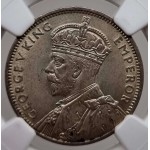 Mauritius 1/2 Rupee Silver coin 1934 NGC AU58 WORLD COINS