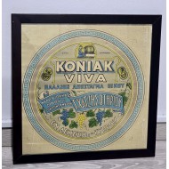 Cyprus vintage ad sign viva koniak hadjysoteriou 1950-1960 framed