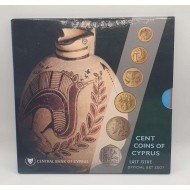 CYPRUS 2007 COMPLETE YEAR LAST CENTS COIN SET IN OFFICIAL BLISTER