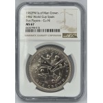 ISLE OF MAN 1982 CROWN SPAIN WORLD CUP NGC MS 67 POP 1 WORLD COINS