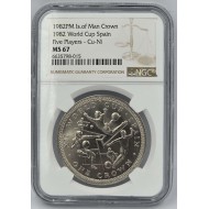ISLE OF MAN 1982 CROWN SPAIN WORLD CUP NGC MS 67 POP 1