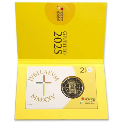 Italy 2 Euro coin Jubilee Year 2025 BU in Coincard
