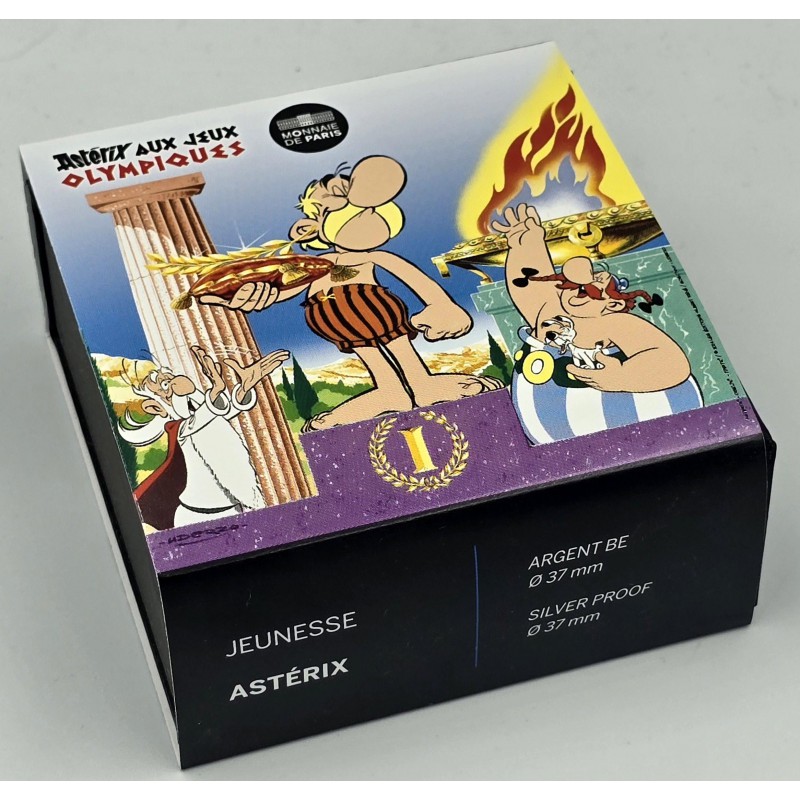 Asterix at the Olympic Games France silver proof coin 2024 WORLD COINS