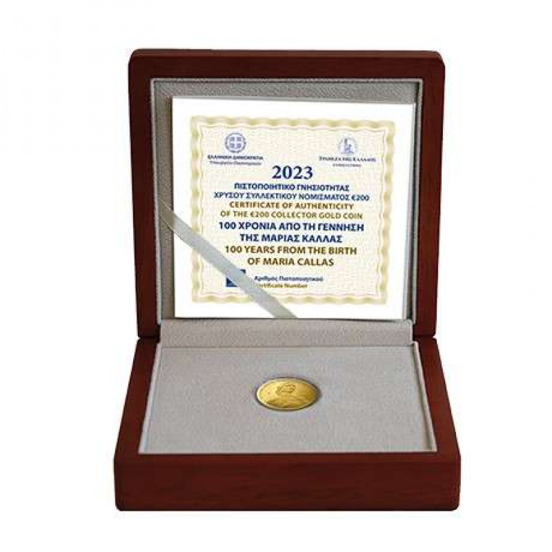 GREECE 2023 Maria Callas Gold Proof Coin 200 euro WORLD COINS