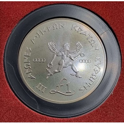 CYPRUS 1989 COPPER NICKEL 1 POUND SMALL STATES GAMES