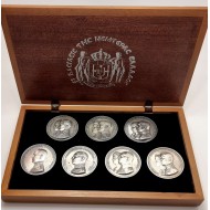 The Kings of Modern Greece 7 silver 999 coin medals Collection