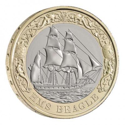 HMS Beagle 2026 UK £2 Brilliant Uncirculated Coin in Blister
