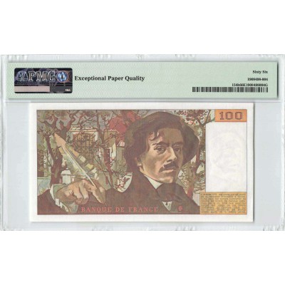 France 1981 P-154b PMG Gem UNC 66 EPQ 100 Francs banknote