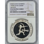 SPAIN SILVER PROOF BARCELONA OLYMPICS 1992 ARCHERY NGC PF69 UCA WORLD COINS