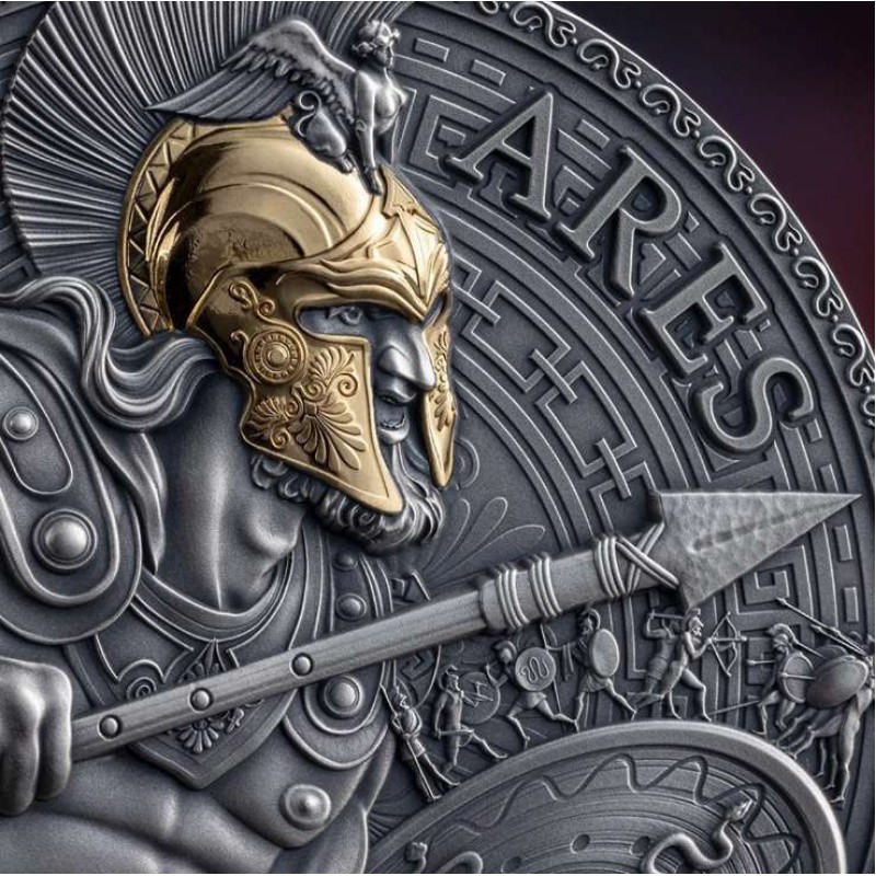 ARES 2024 Great Greek Mythology 2 Oz Silver Coin GOLD AND SILVER BULLION