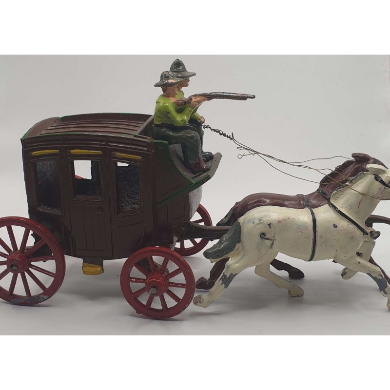 LEAD FAR WEST AMERICAN WAGON COWBOYS VINTAGE TOYS ANTIQUES & OTHER COLLECTIBLES