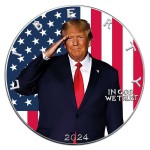 Trump Army 2024 1 oz American Silver Eagle Colorized Coin GOLD AND SILVER BULLION