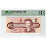CANADA 1986 2 DOLLAR QEII P55a PMG 67 EPQ ELIZABETH II WORLD BANKNOTES