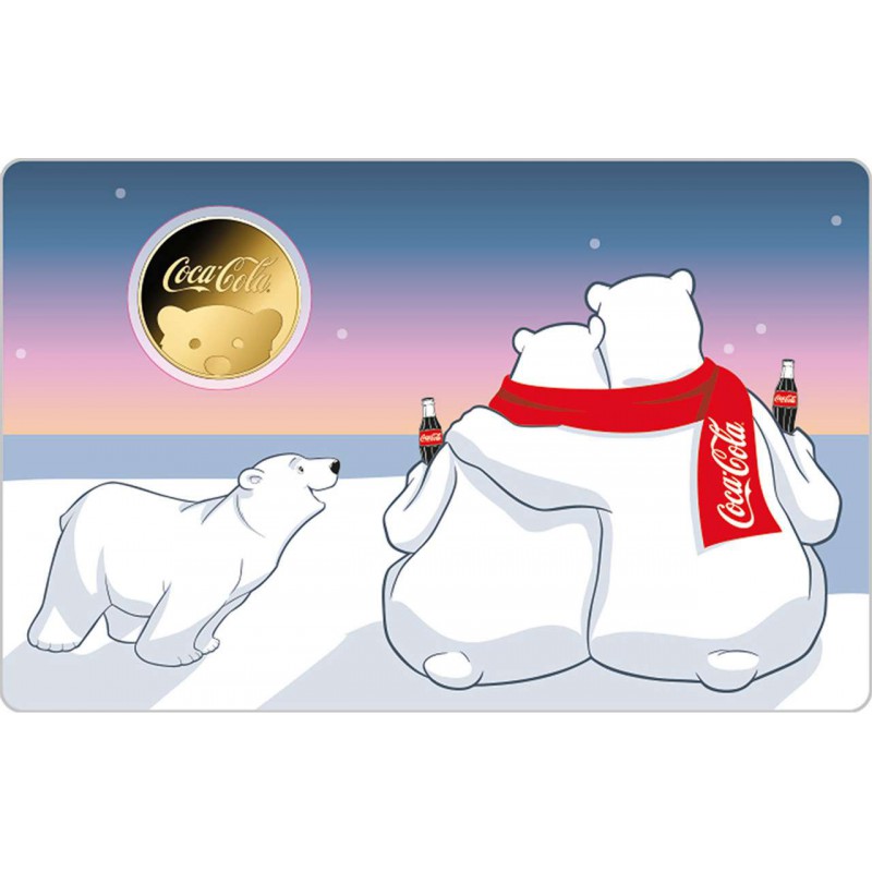 Coca Cola Christmas 1/1000 Oz .999 Gold 3 coin cards Album GOLD AND SILVER BULLION