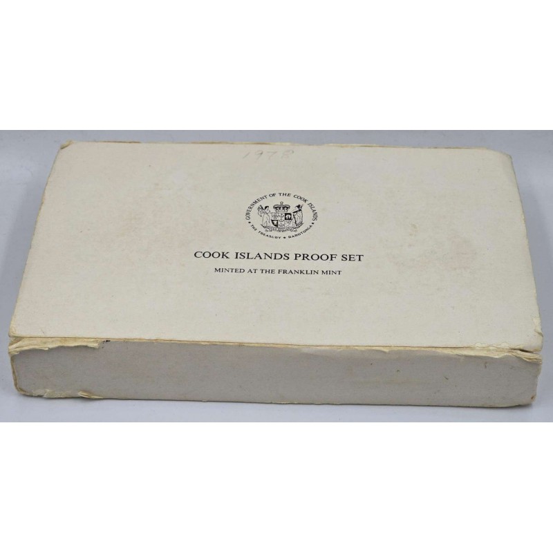COOK ISLANDS 1978 SILVER PROOF COIN SET IN Box + COA WORLD COINS