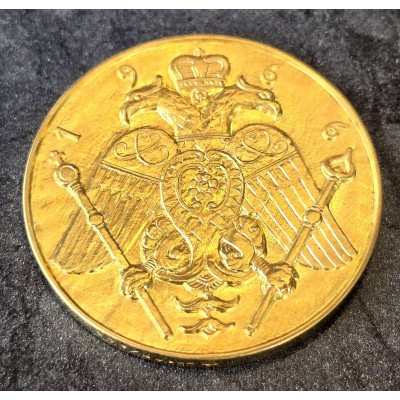 CYPRUS 1966 (1975) GOLD 5 POUNDS MAKARIOS NUMBERED RARE COIN