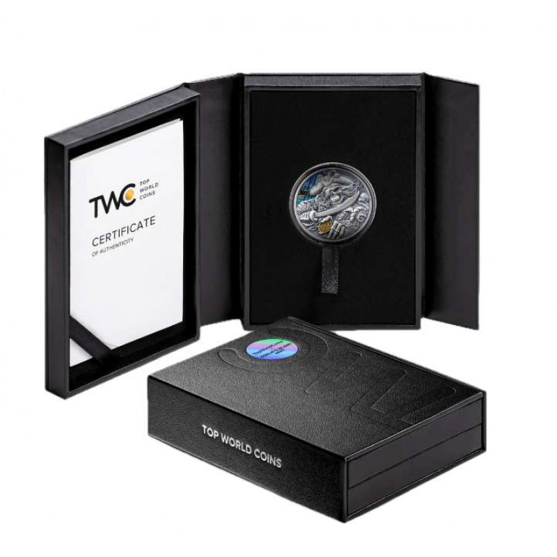 PIRATE Memento Mori 1 Oz Silver Coin 5 Cedis Ghana 2025 GOLD AND SILVER BULLION