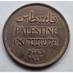 PALESTINE 1 MIL 1943 BRONZE COIN AU WORLD COINS