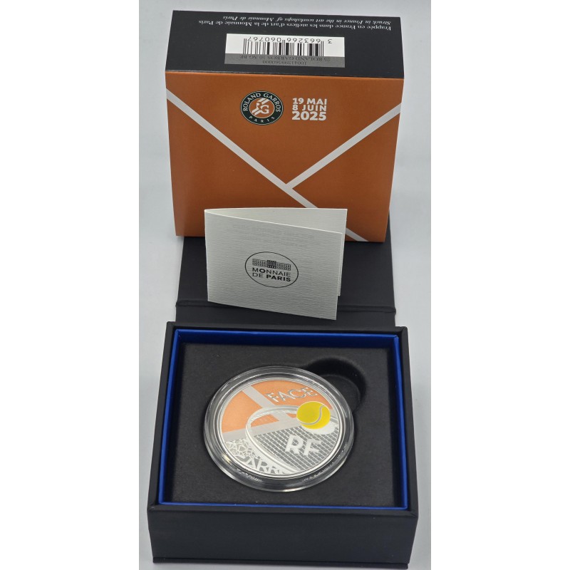 France 2025 Roland Garros Tournament Silver Proof coin WORLD COINS